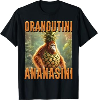 Weird Meme Funny Italian Brainrot Orangutini Ananasini Kids T-Shirt