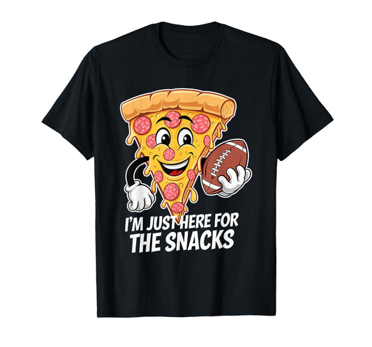 Funny I'm Just Here For The Snacks Football T-Shirt