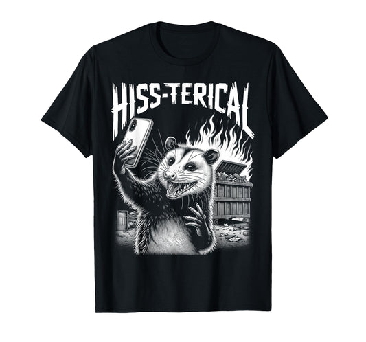 Opossum Funny Hiss-terical Selfie Meme Possum Graphic T-Shirt