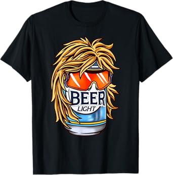 Funny Beer Drinking Shirt, Funny Redneck Mullet T-Shirt