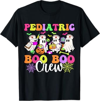 Pediatric Nurse Boo-Boo Crew Ghost Nurse Halloween Costume T-Shirt