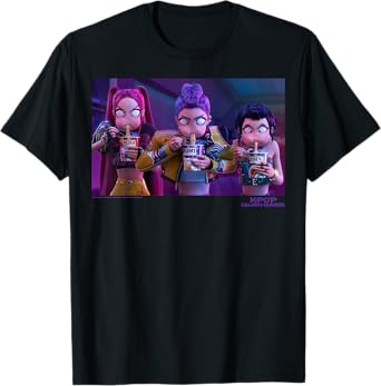 Kpop Demon Hunters Mira Rumi & Zoey Eating Ramyeon Angrily T-Shirt