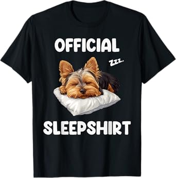 Official Yorkshire Terrier Sleepshirt Cute Yorkie Dog Lover T-Shirt