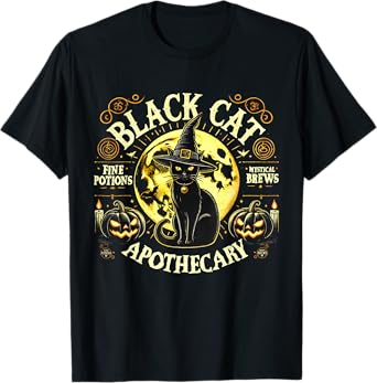 Salem The Cat Black Cat Apothecary Halloween Men Women T-Shirt