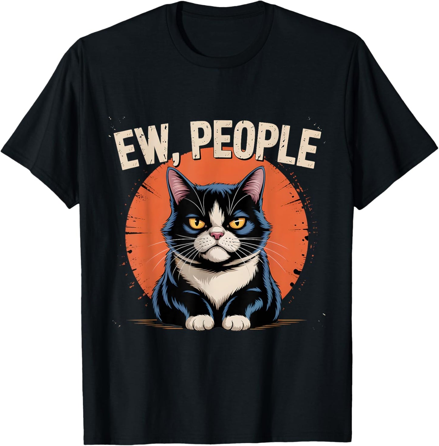 Ew People Funny Cat Lover Introvert Humor T-Shirt