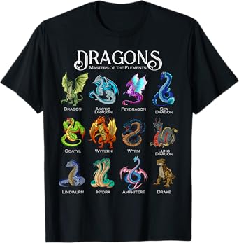 Legendary Dragon Types - Dragons T-Shirt