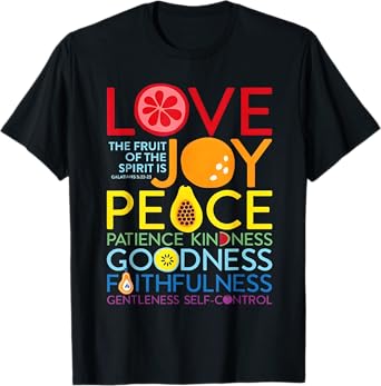 Christian Bible Verse Fruit Of The Spirit Galatians 5:22 God T-Shirt