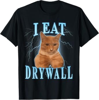 I eat drywall Cat Men Women Kids T-Shirt