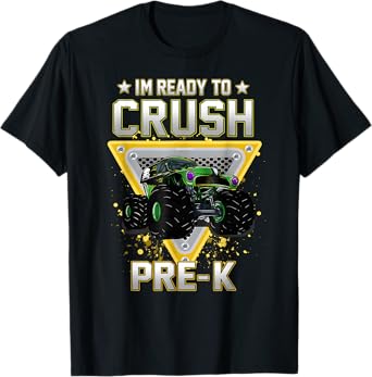 Ready To Crush Preschool Monster Truck Boy Back to School T-Shirt
