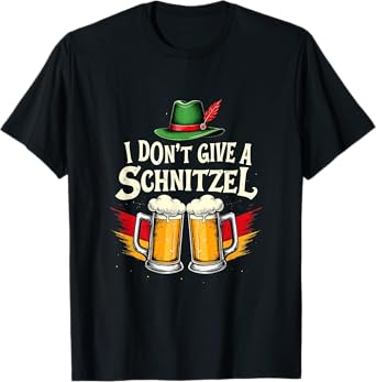 Oktoberfest German Bavarian A Schnitzel Funny I Don't Give T-Shirt