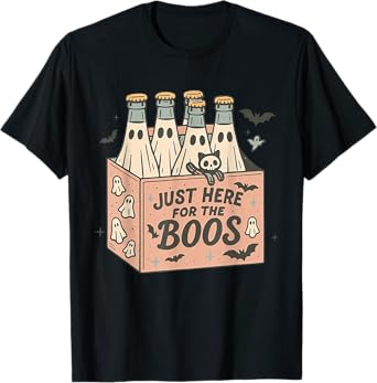 Just Here for The Boos Funny Halloween Beer Drinking Party T-Shirt