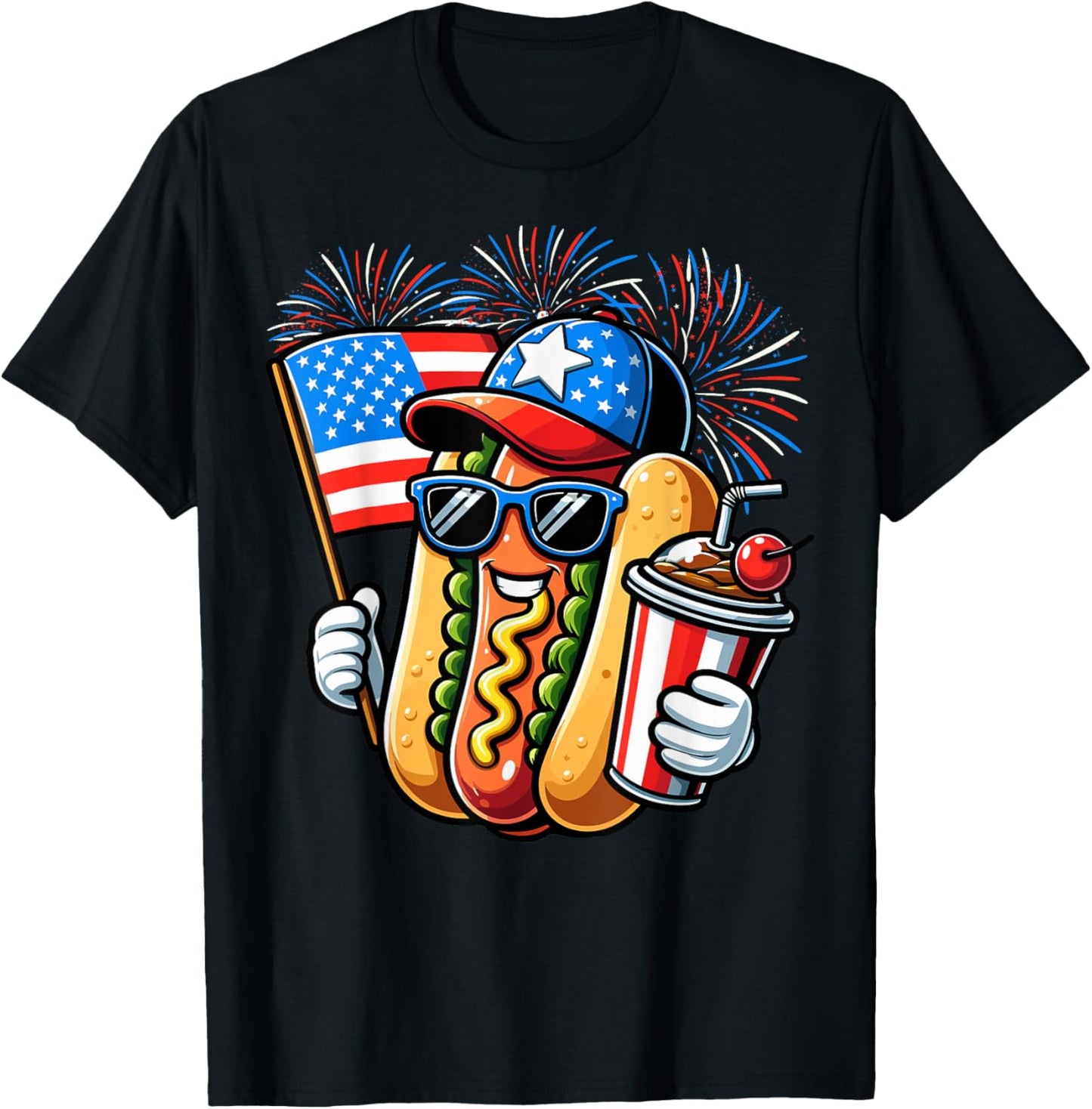 4th of July Hotdog Independence Day Patriotic Fourth of July T-Shirt