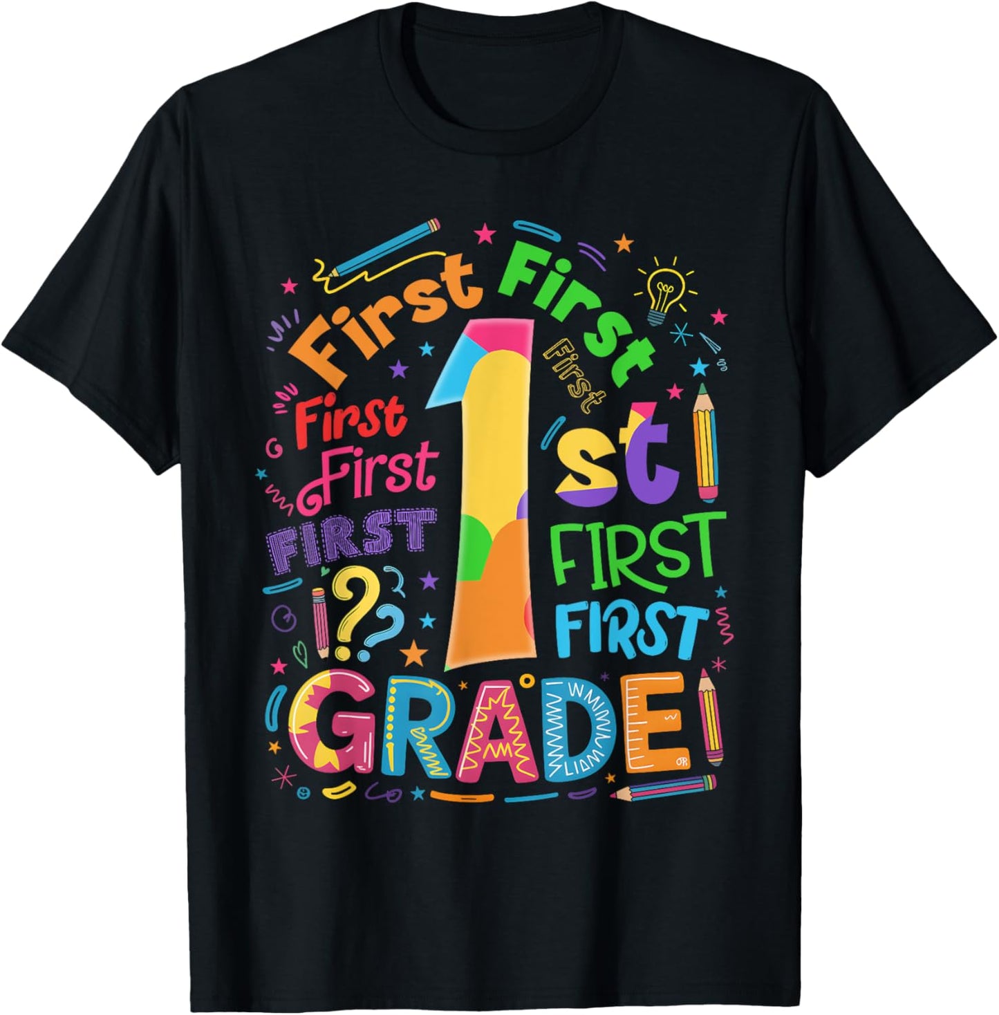 Back To School 1st Grade Team Typography Student Teacher Tee by TeeBrew