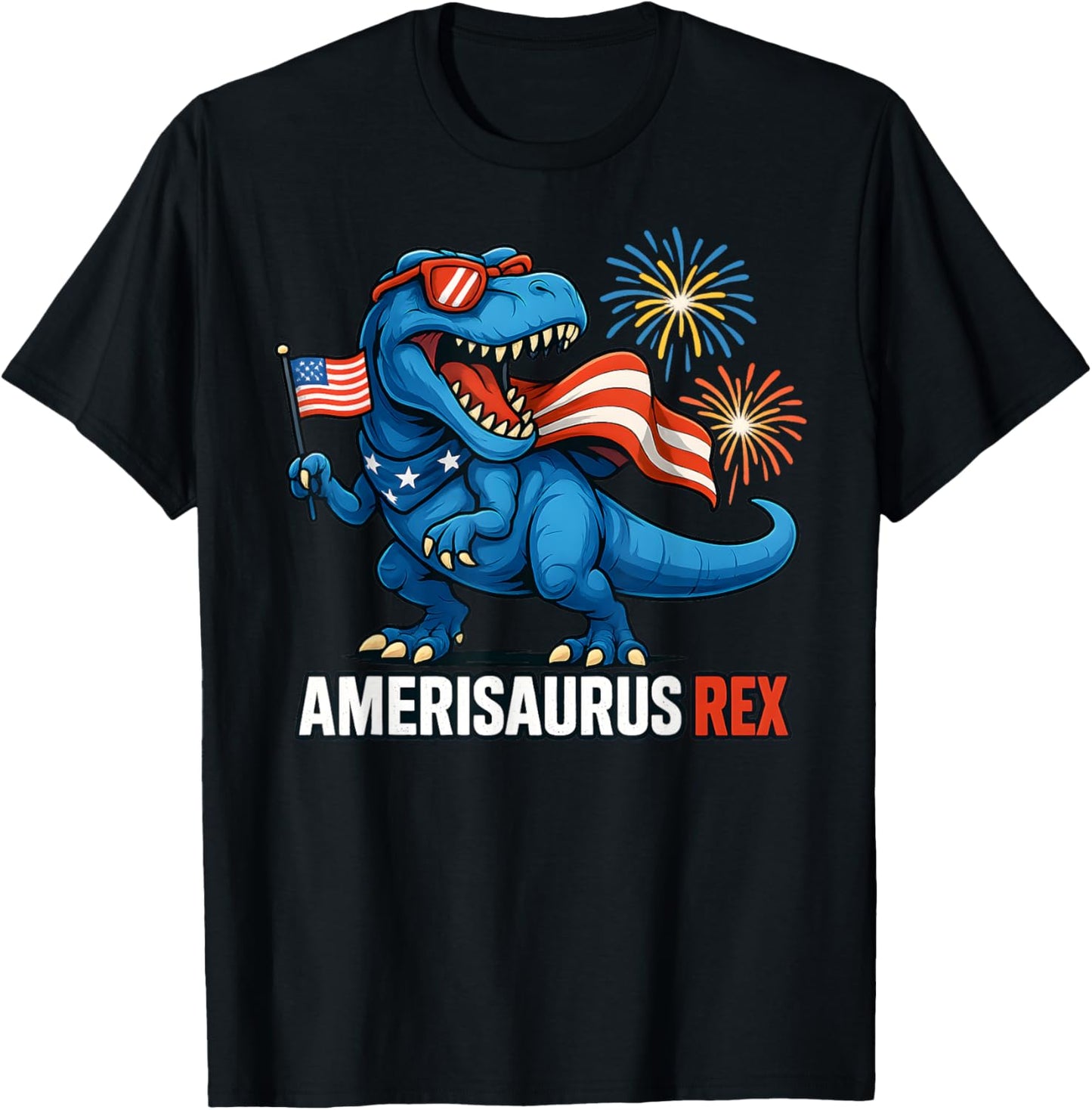 Amerisaurus Rex 4th of July Shirt Funny Patriotic Dinosaaur T-Shirt