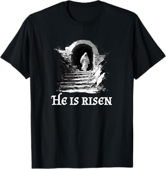 He Is Risen! Cross Jesus, Easter Day Christians Vintage gift T-Shirt