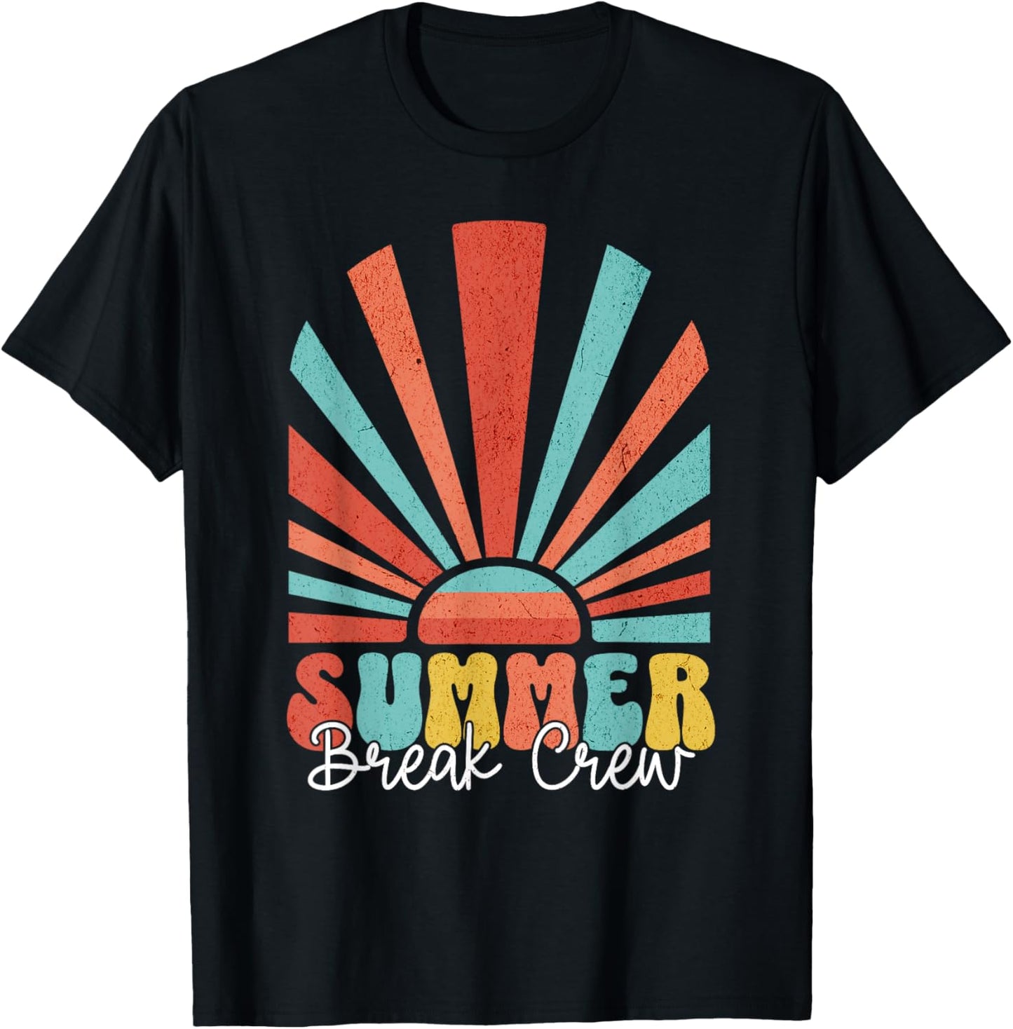 Summer Break Crew Tie Dye Last Day Of School Teacher Student T-shirt