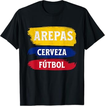 Arepas Cerveza Futbol Ecuador Flag Soccer Beer Hispanic T-Shirt