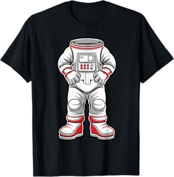 Astronaut Costume Cosplay Halloween Kids Birthday Space T-Shirt