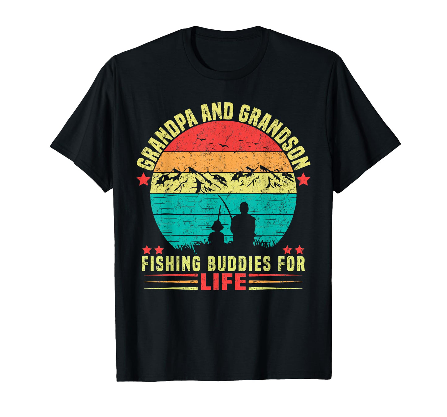 Grandpa And Grandson Fishing Buddies For Life T-Shirt