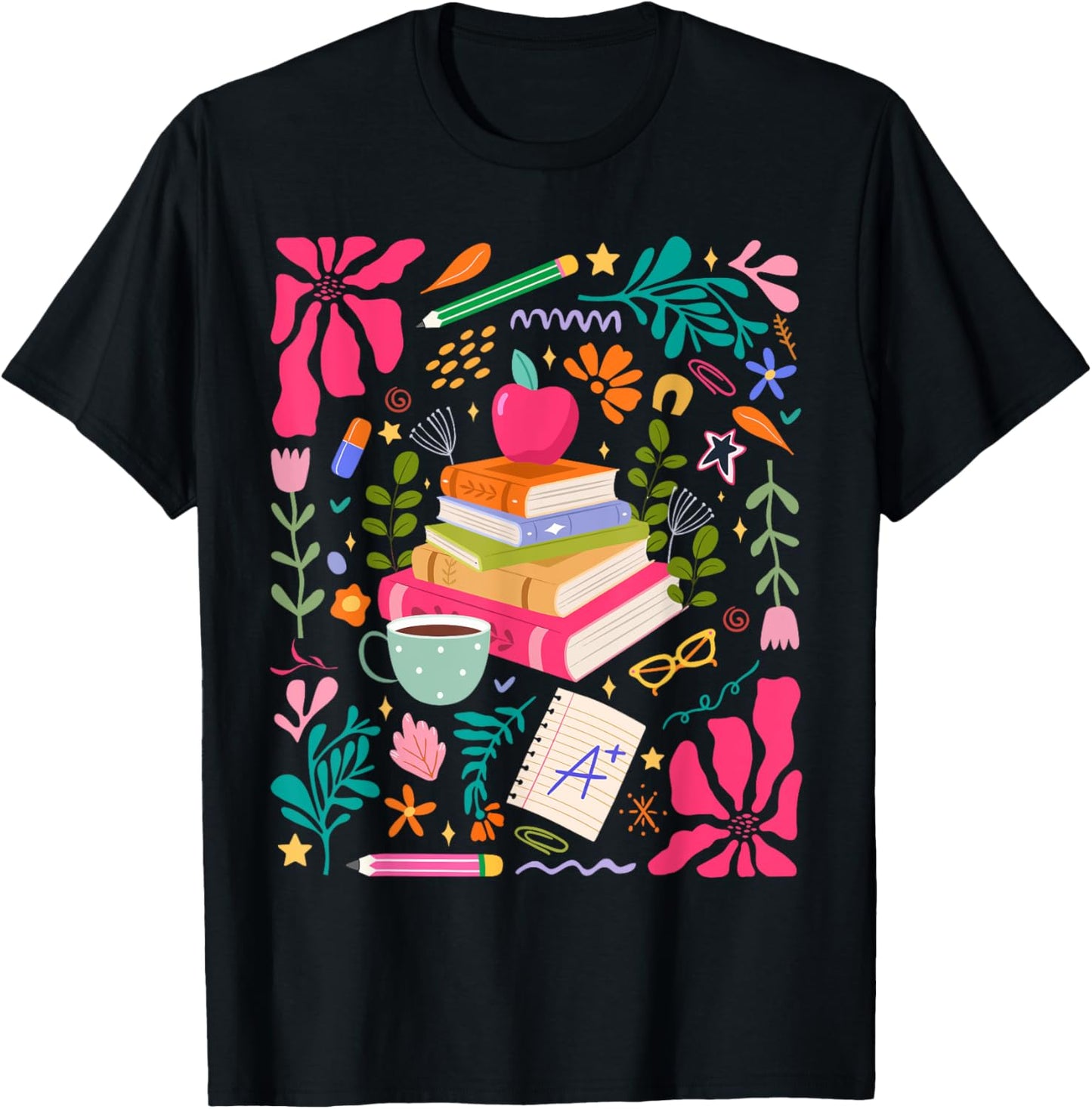 Teach Love Inspire Flower Teacher First Day Back To School T-shirt by TeeBrew