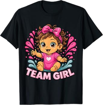 Team Girl Baby Gender Reveal Party T-Shirt