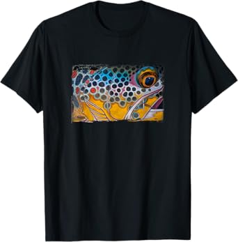 Brown Trout and Dry Fly T-Shirt Derek DeYoung T-Shirt