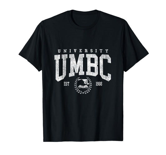 Vintage UMBC Arch Athletic Sports Tee for Men Women T-Shirt