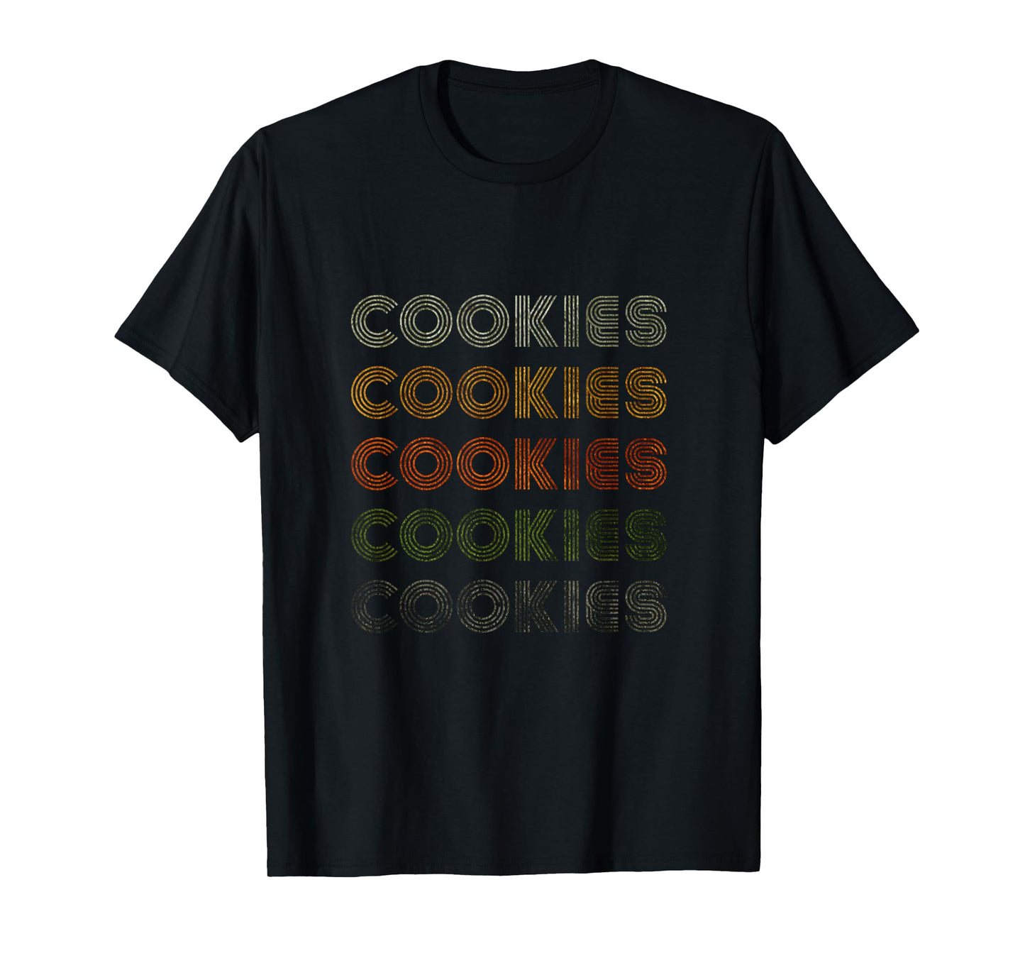Love Heart Cookies Tee Grunge Vintage Style Black Cookies T-Shirt