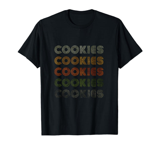Love Heart Cookies Tee Grunge Vintage Style Black Cookies T-Shirt
