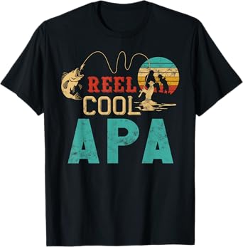Fishing Reel Cool Apa Father’s Day Gift Fisherman Apa T-Shirt