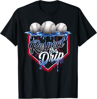 Baseball Drip Boys Ice Cream Drip Youth Respect The Drip T-Shirt