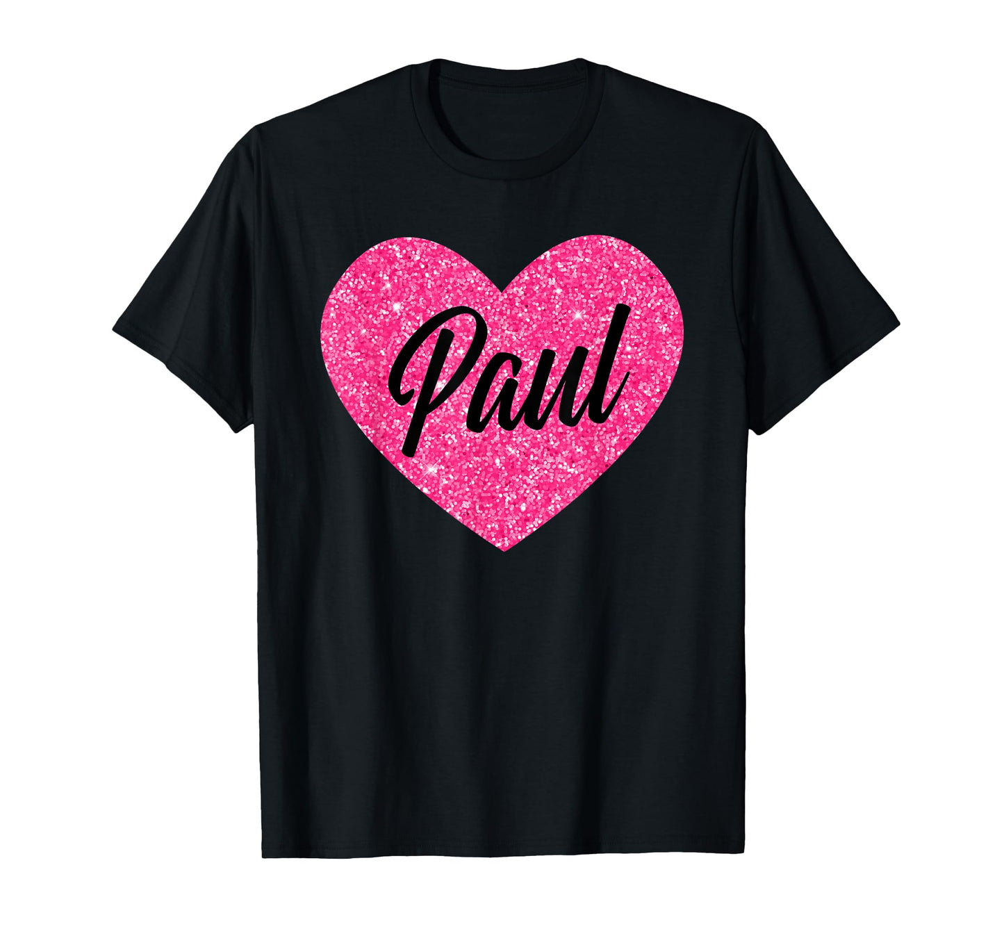 I Love Paul Cute Paul Pink Heart for Valentines Day T-Shirt