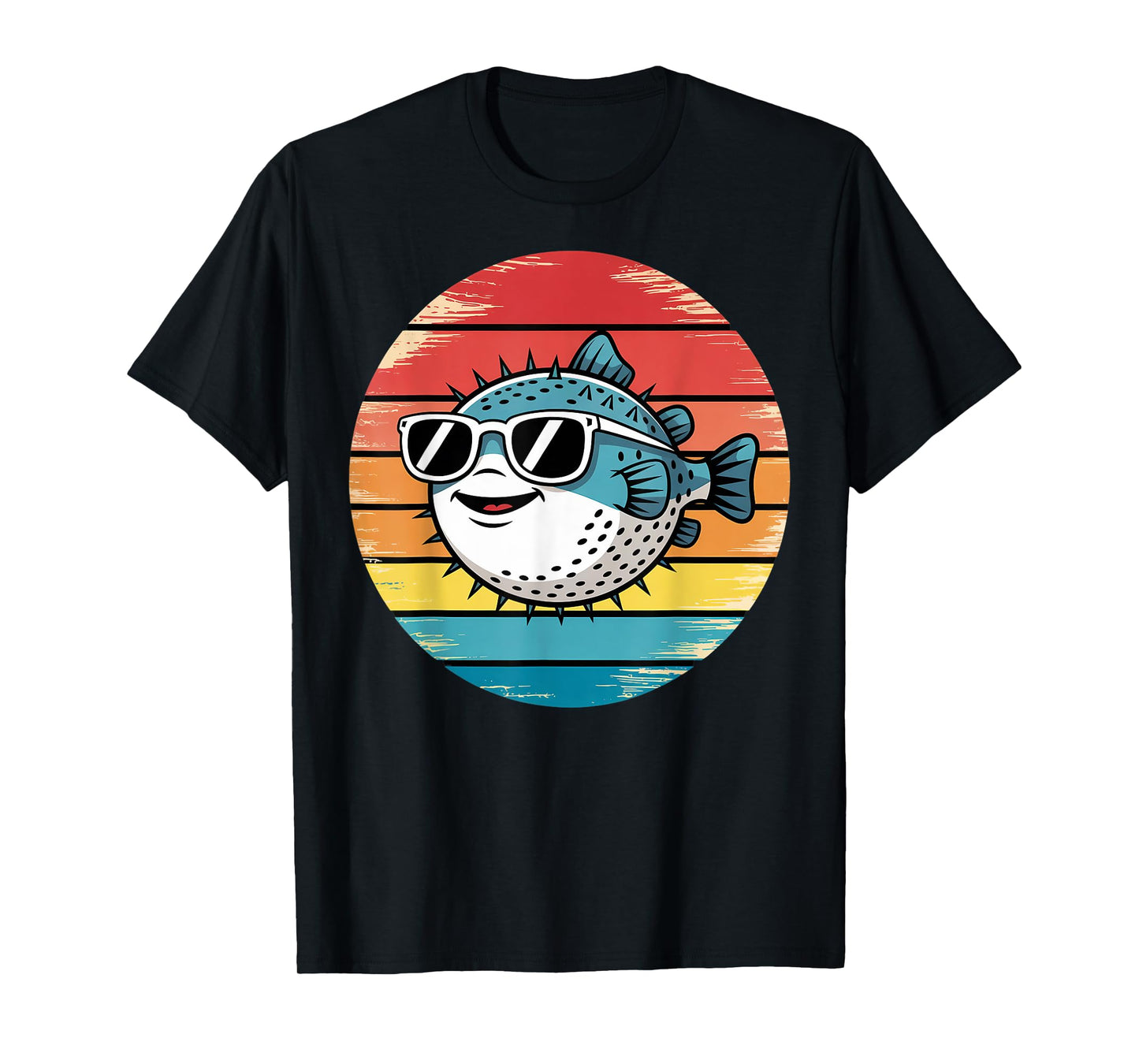 Vintage Pufferfish Fishing Fish Pufferfish T-Shirt