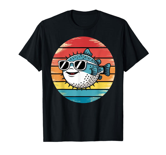 Vintage Pufferfish Fishing Fish Pufferfish T-Shirt