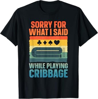 Funny Cribbage Art For Men Women Card Game Cribbage Player T-Shirt