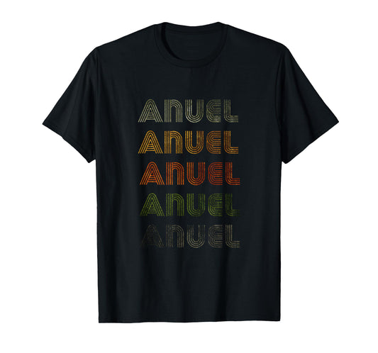Love Heart Anuel Tee Grunge Vintage Style Black Anuel T-Shirt
