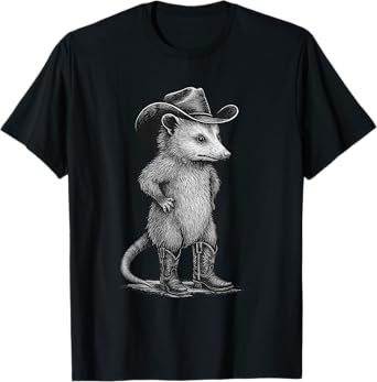 Vintage Cowboy Opossum Shirt Western Country Women Men T-Shirt