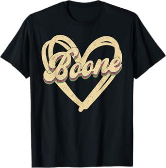 Boone Family Name I Love Boone Personalized Vintage T-Shirt