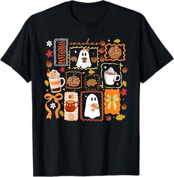 Spooky Conchas, Mexican Ghost Pantasmas, Spanish Halloween T-Shirt