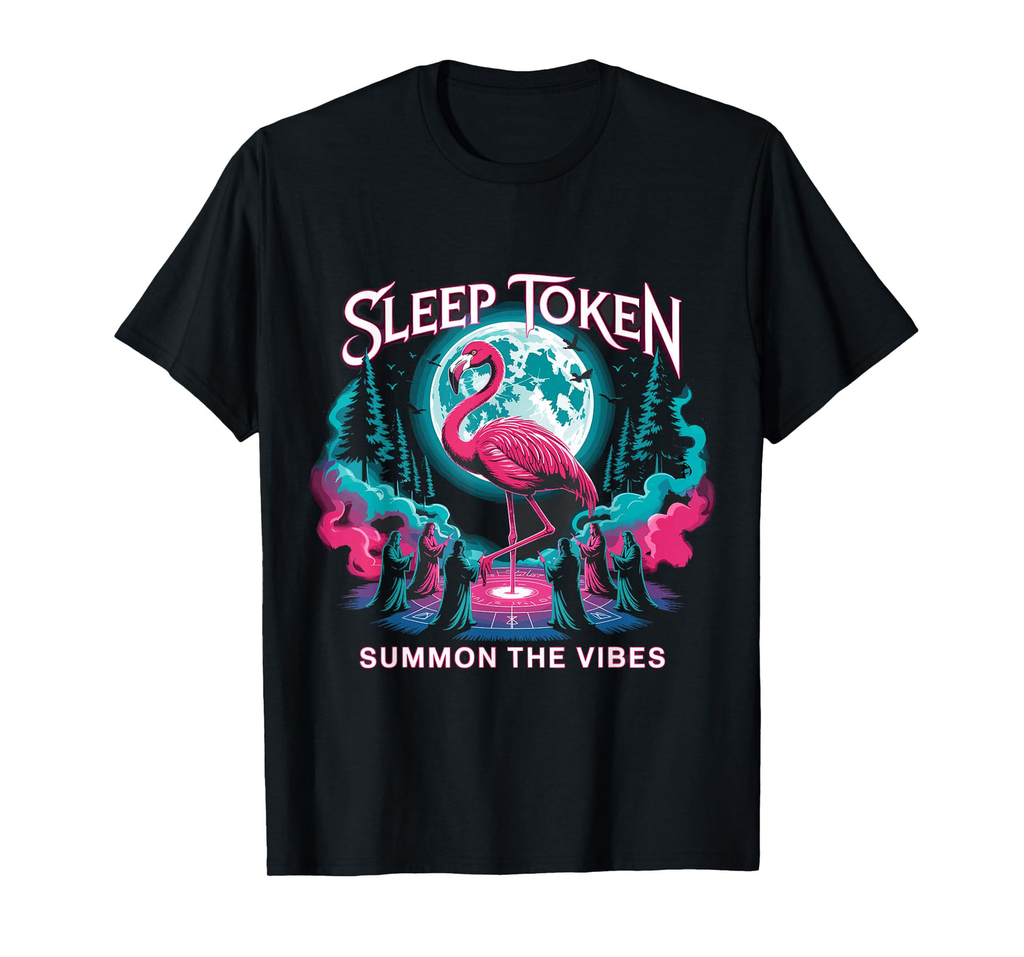 Flamingo Ritual Sleep Token Aesthetic Moon Vibe T-Shirt