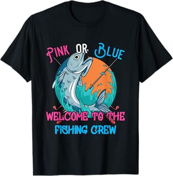 Gender Reveal Fishing Design for a Fishermen T-Shirt