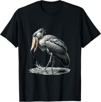 Shoebill Stork - Natural History Science Art T-Shirt