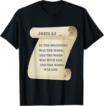 Christian T Shirt - John 1:1 In The Beginning Was The Word T-Shirt