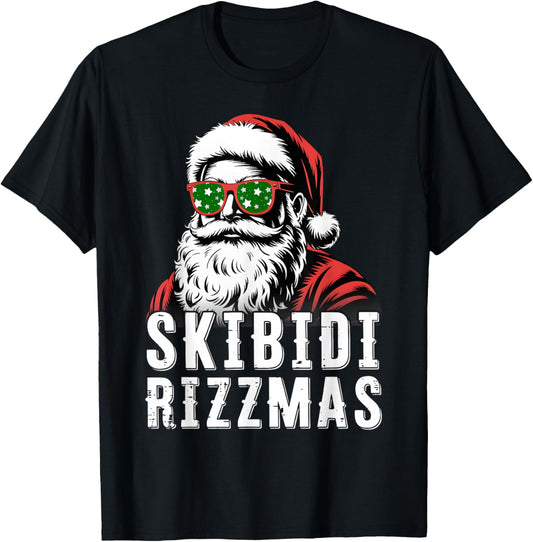 Skibidi Rizzmas Christmas Rizz Santa Claus Charisma Xmas Kid T-Shirt
