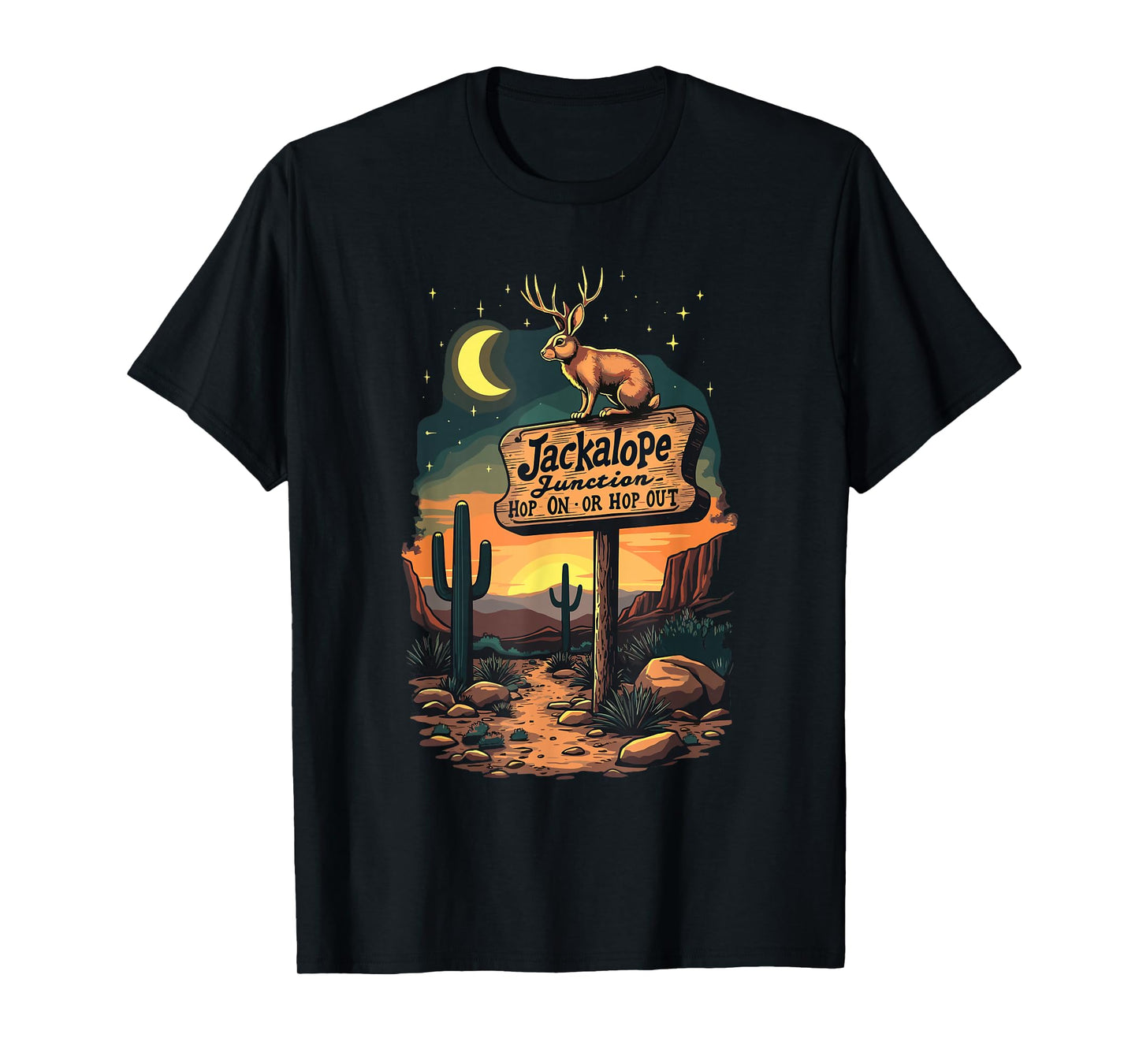 Jackalope Junction Hop On Or Hop Out Adventure T-Shirt