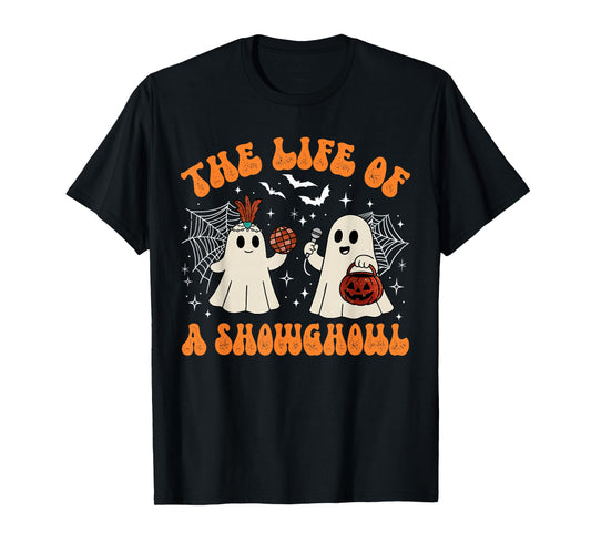 The Life of A Showghoul Cute Ghost Halloween Retro T-Shirt