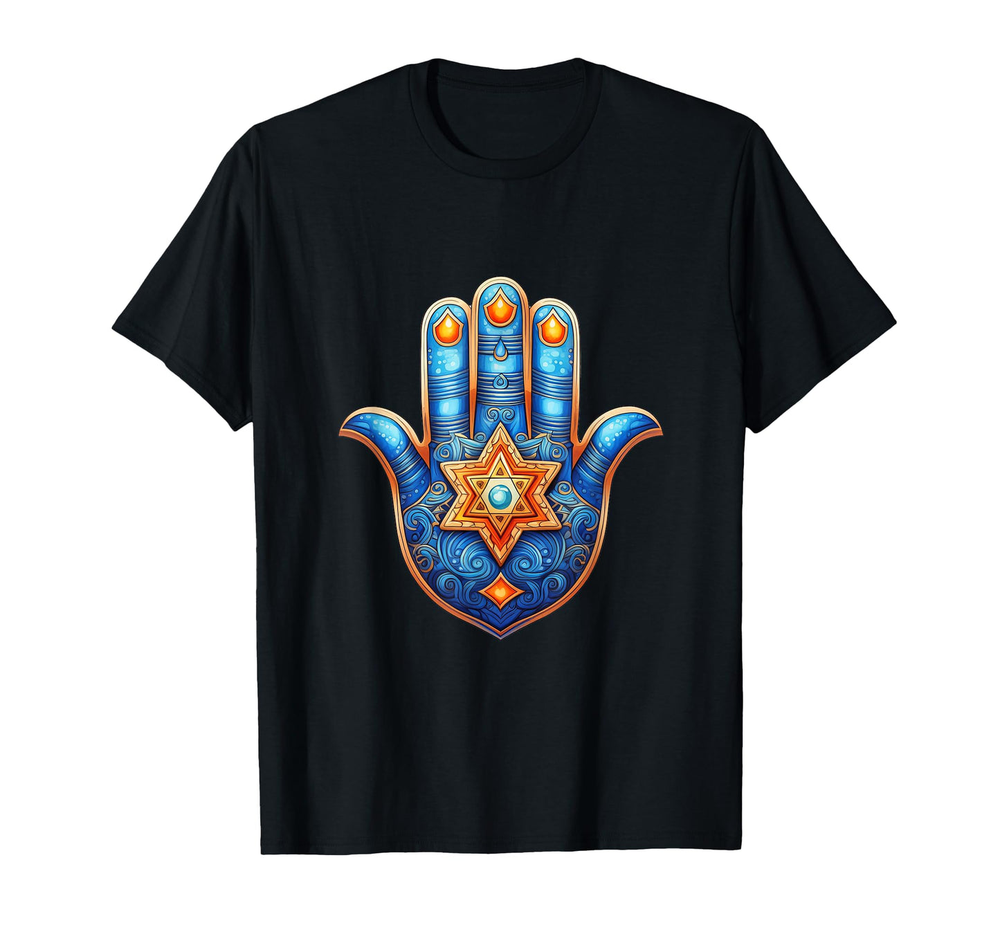 Hamsa L'Chaim Maguen David Chai Star of David Life Judaism T-Shirt