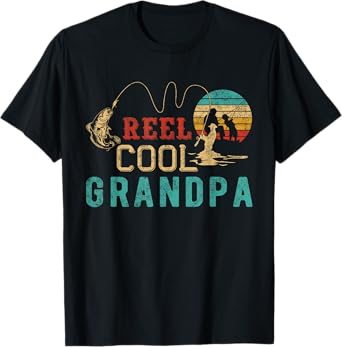 Grandpa shirt Vintage Reel cool Grandpa Fish fishing for Men T-Shirt