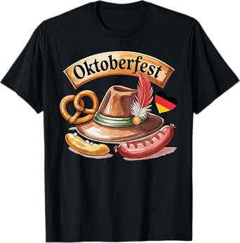 Oktoberfest Drinking Men Women German Beer Festival Funny T-Shirt