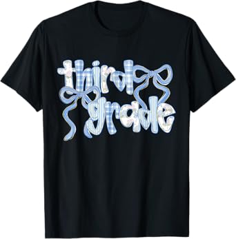 Third Grade Team Coquette Bow 3rd Grade Teacher Girl Kid T-Shirt